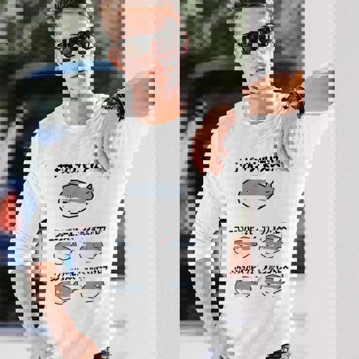 サカバンバスピス 喜怒哀楽バスピス 一覧 可愛い バズり 古代魚 ネタ お笑い 面白 おもしろ ネタ 長袖Tシャツ 彼への贈り物