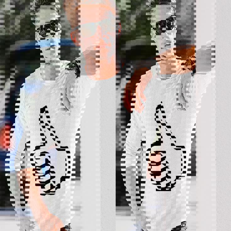 サムズアップ 長袖Tシャツ 彼への贈り物