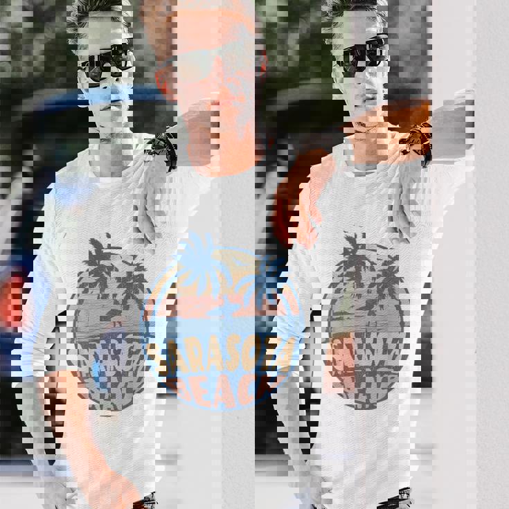 サラソタ フロリダ ビーチ サーフ 夏休み ヴィンテージ 長袖Tシャツ 彼への贈り物