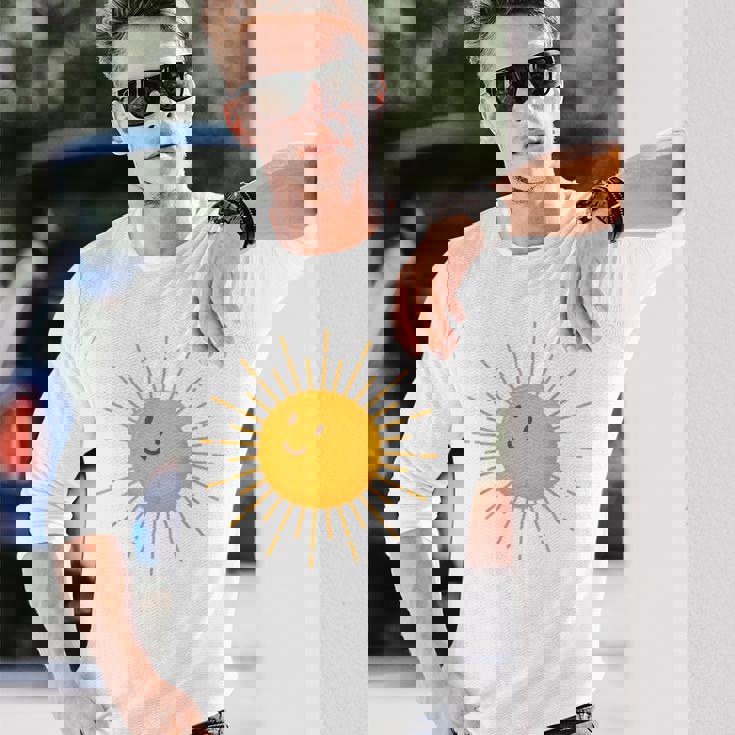 サンシャイン 晴れ 太陽 長袖Tシャツ 彼への贈り物