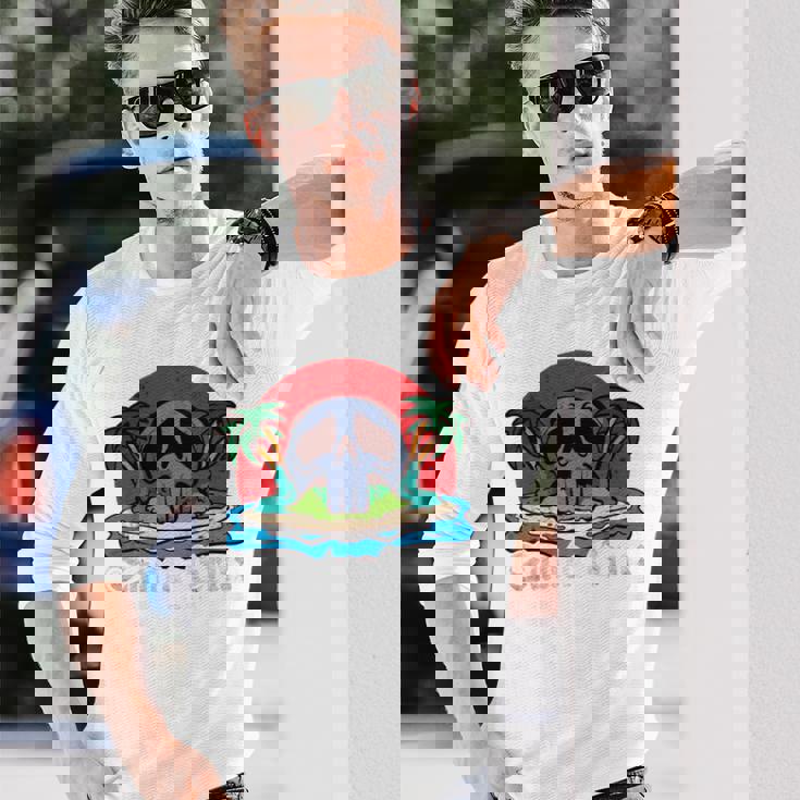 サンタクルーズ カリフォルニア ヴィンテージ レトロ 長袖tシャツ 長袖Tシャツ 彼への贈り物