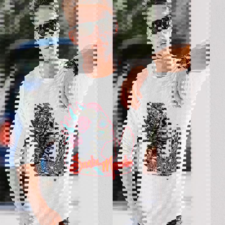 サンタ・ムエルテ カトリーナ カラベラ 長袖tシャツ 長袖Tシャツ 彼への贈り物