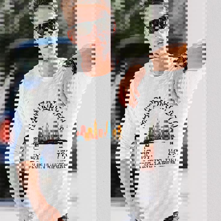 サンフランシスコ お土産 スカイライン サンフランシスコ メンズ レディース 長袖Tシャツ 彼への贈り物