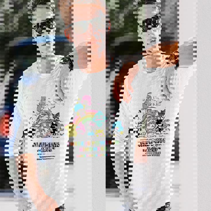 サンリオキャラクターズ Usデザイン レインボー 長袖tシャツ 長袖Tシャツ 彼への贈り物