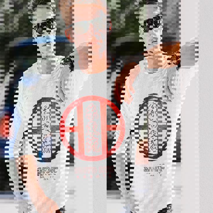 シトリュウ 空手、バックプリント 長袖Tシャツ 彼への贈り物