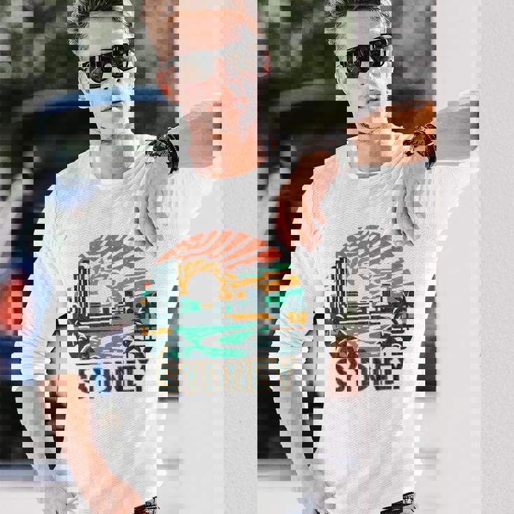 シドニーオーストラリアデザイン 長袖Tシャツ 彼への贈り物