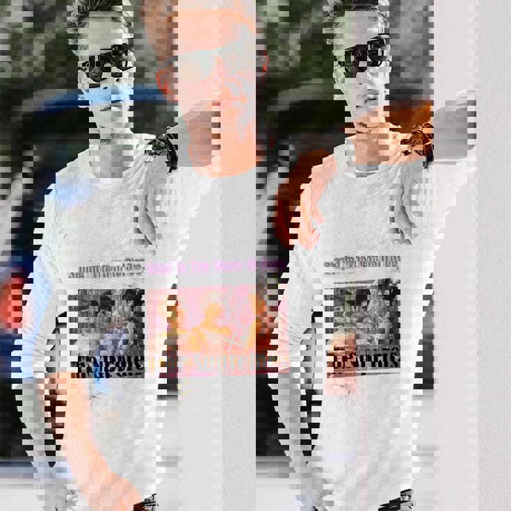 シュプリームス_004_Back Printed 長袖Tシャツ 彼への贈り物