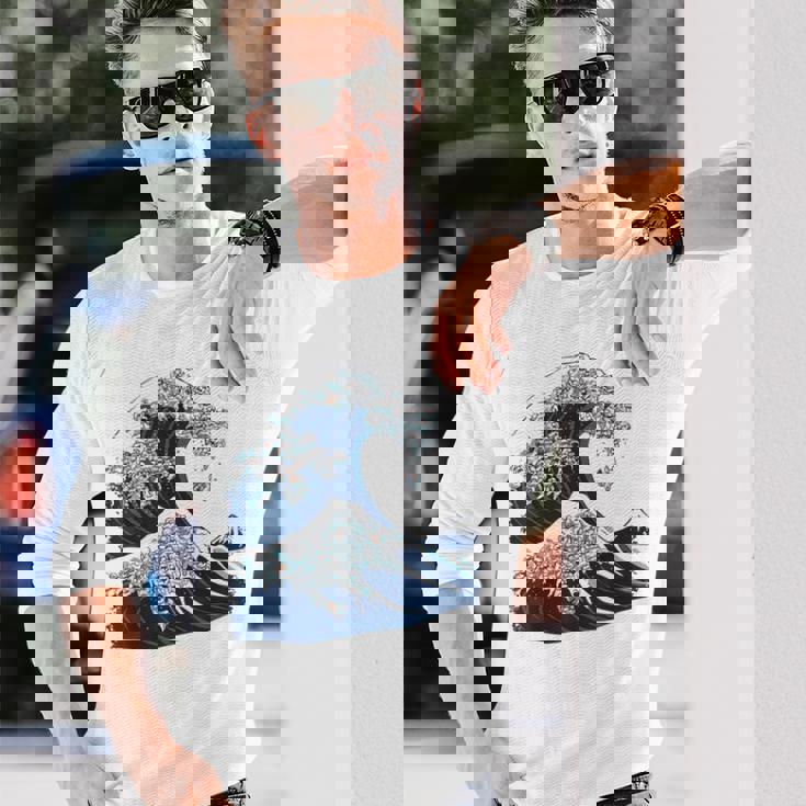 シーズーの偉大な波 長袖Tシャツ 彼への贈り物