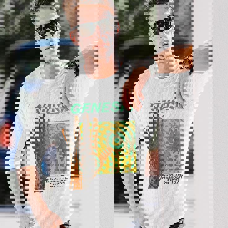 ジェネシスインビジブルタッチツアーロックバンドミュージック 長袖Tシャツ 彼への贈り物