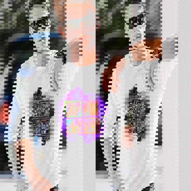 ジミヘンドリックス_004_Back Printed 長袖Tシャツ 彼への贈り物