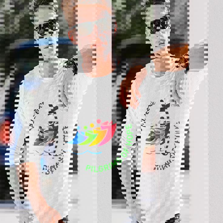 ジュビリー2025 信仰の旅への希望の巡礼者 長袖Tシャツ 彼への贈り物