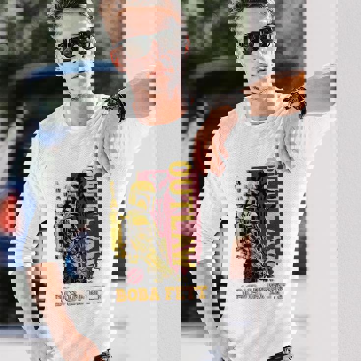 スターウォーズ ボバ・フェットの本 アウトロー 叙事詩 レトロ ポートレート 長袖Tシャツ 彼への贈り物