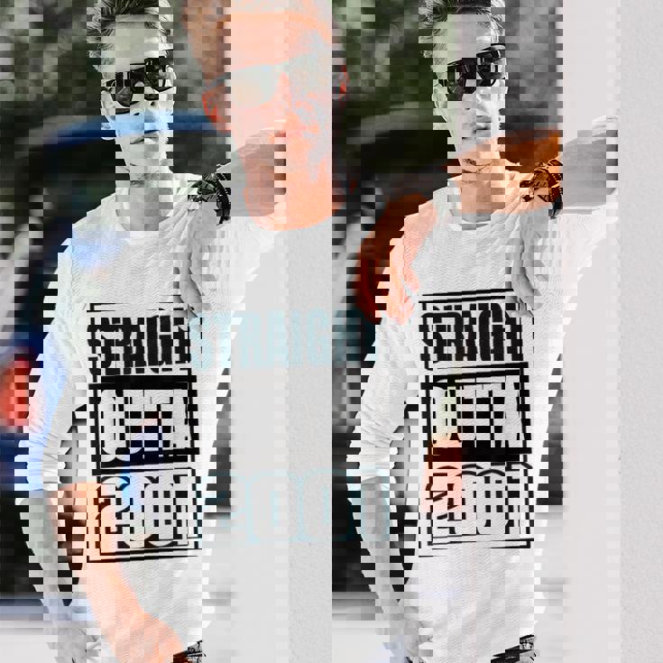 ストレイト・アウタ 2001 バースデー 2001 年生まれ 2001 ヴィンテージ 長袖Tシャツ 彼への贈り物