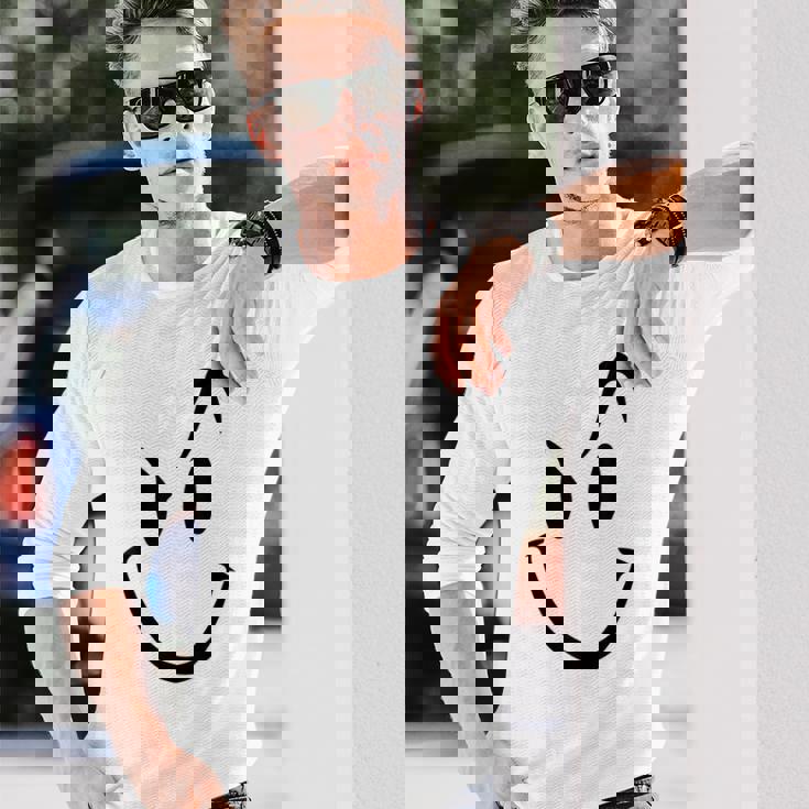 スマイリーシャツ スマイリーフェイス かわいいグラフィック 長袖Tシャツ 彼への贈り物