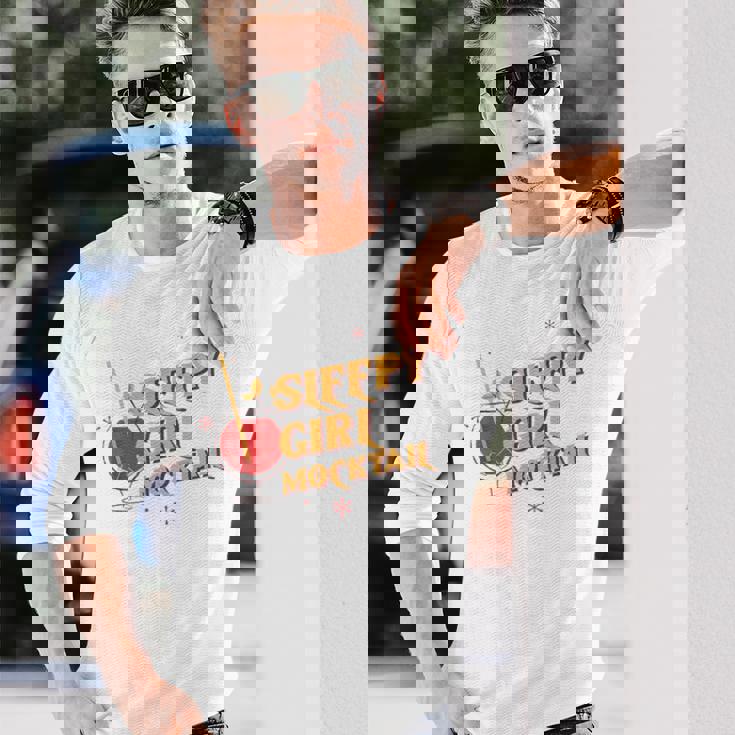 スリーピーガール モクテルクラブ レトロ ウェルネス キュート ファッショントレンド 長袖Tシャツ 彼への贈り物