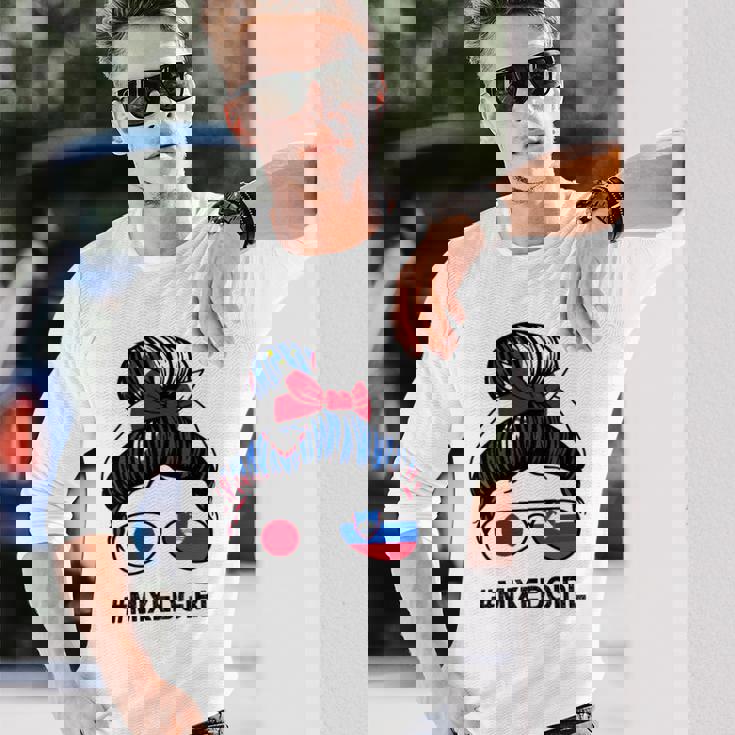 スロベニア 日本国旗 スロベニア 日本の散らかったお団子 長袖tシャツ 長袖Tシャツ 彼への贈り物