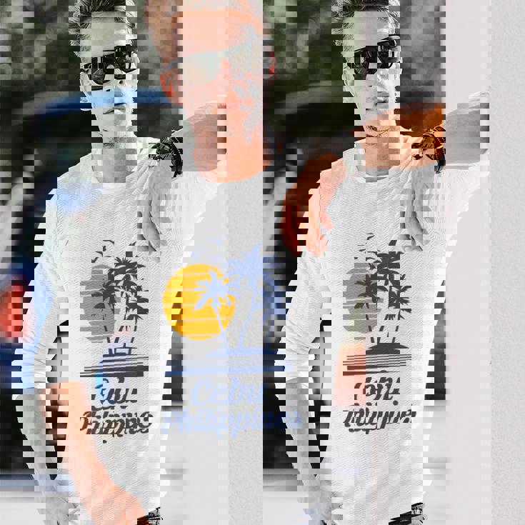 セブ フィリピン フィリピン ビーチ 観光 お土産 バケーション 長袖Tシャツ 彼への贈り物