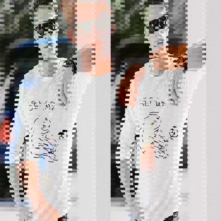 セルフケア カエル 長袖Tシャツ 彼への贈り物