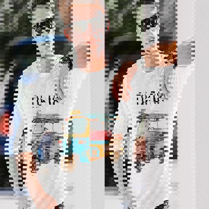 タイ トゥクトゥク バンコク 長袖Tシャツ 彼への贈り物