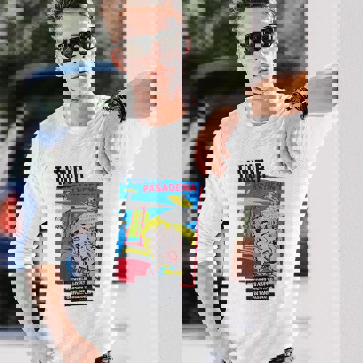 タワーレコード パサデナ レトロ ヴィンテージ 音楽 長袖Tシャツ 彼への贈り物