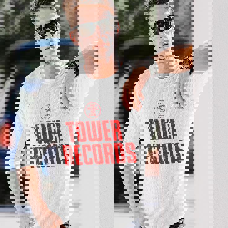 タワーレコードミュージック レトロ ヴィンテージ 長袖Tシャツ 彼への贈り物