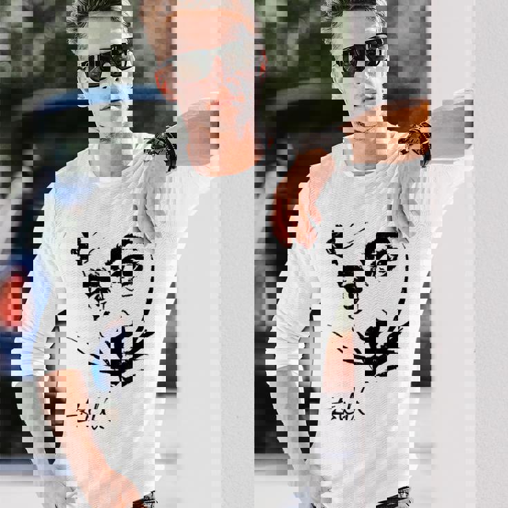 ダリの肖像画 長袖Tシャツ 彼への贈り物