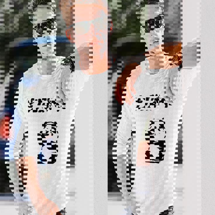 ダンスがへた パンダ ギャグ ジョーク 動物好き パンダ好き おもしろ ゆるキャラ ネタ 長袖Tシャツ 彼への贈り物