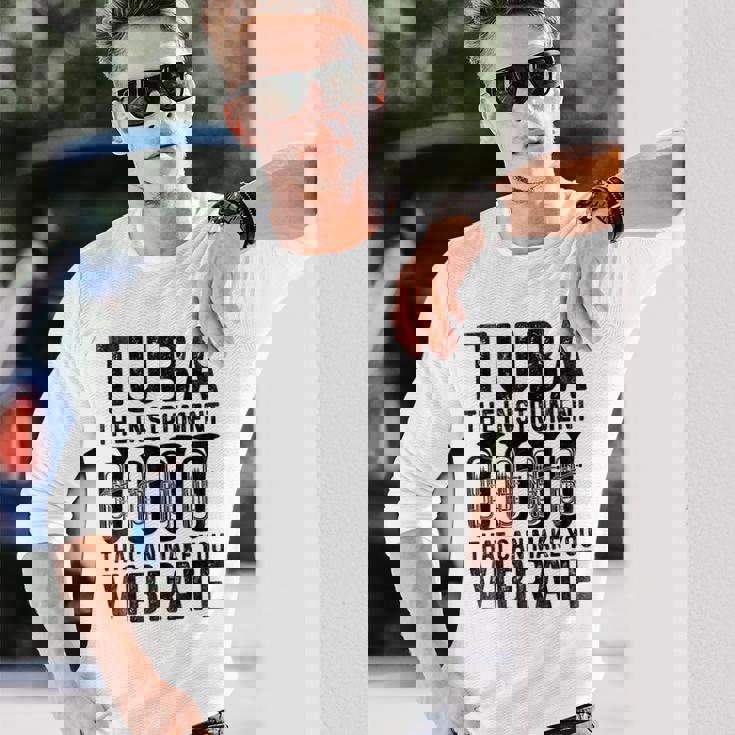 チューバ 振動させる楽器 ミュージシャン チューバ 長袖Tシャツ 彼への贈り物