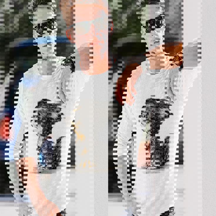 チワワ 犬 かわいい いぬ 子犬 ペット イラスト 長袖Tシャツ 彼への贈り物