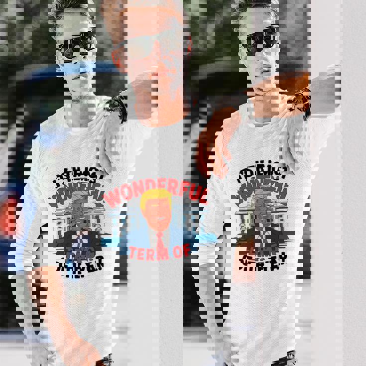 トランプ 今年一番素晴らしい用語 クリスマス 長袖tシャツ 長袖Tシャツ 彼への贈り物