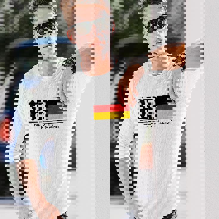 ドイツ 国旗 ドイツ カントリーコード Gerスポーツゲーム アスリート 長袖Tシャツ 彼への贈り物