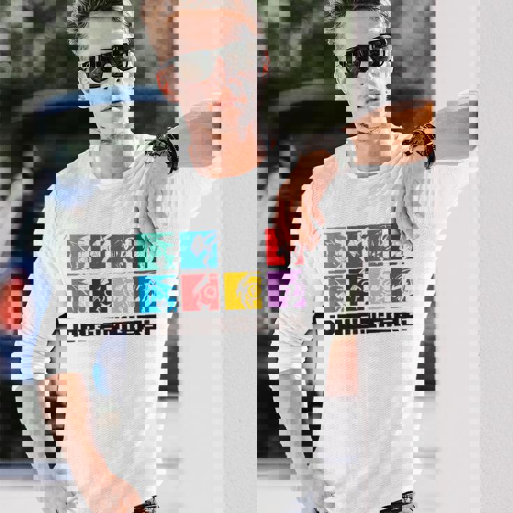 ドゲンジャーズ フェイスシルエット 長袖Tシャツ 彼への贈り物