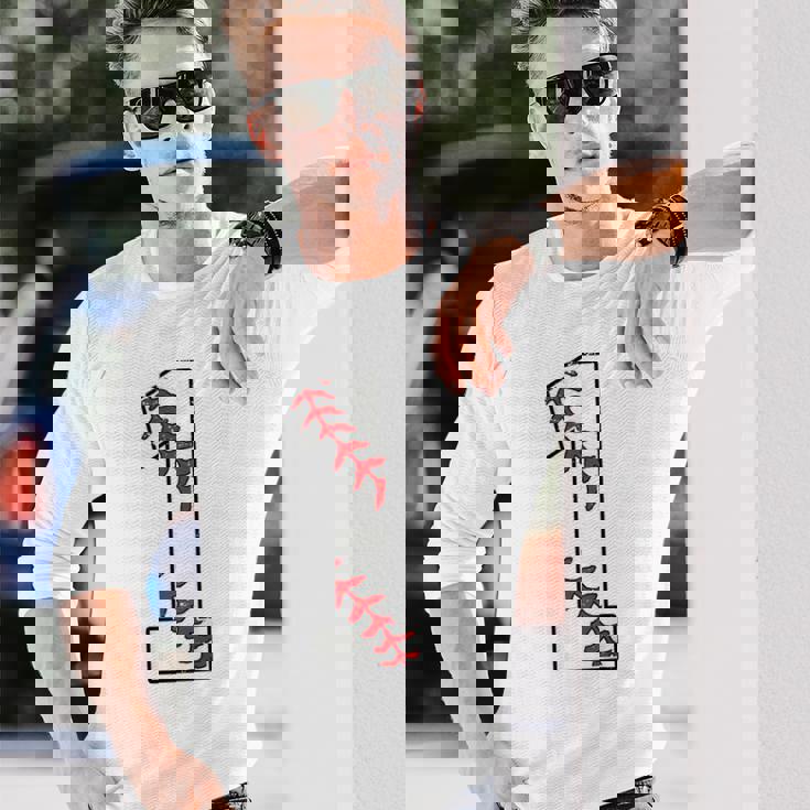 ナンバー1 ベースボールジャージー ナンバー1 背面にプリント 長袖Tシャツ 彼への贈り物