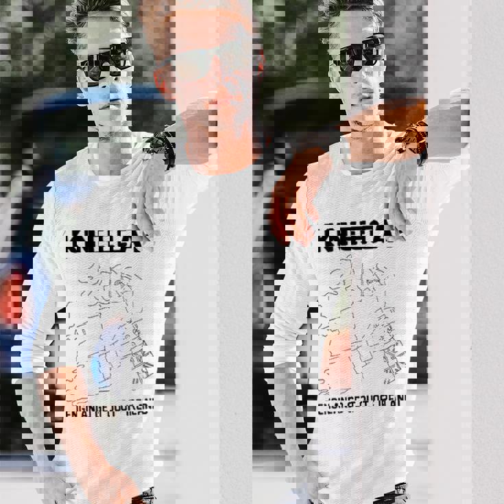 ニーキャップ・イングランドはアイルランドから出て行け 長袖tシャツ 長袖Tシャツ 彼への贈り物