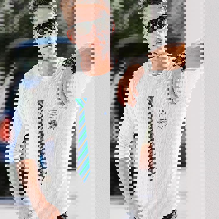 ネクタイで在宅ワーク ホームオフィス・アウトフィット Homeoffice Outfit 長袖Tシャツ 彼への贈り物