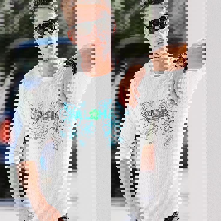 ハイビスカス アロハ ハワイ メレ カリキマカ オアフマウイ マハロラブ 長袖tシャツ 長袖Tシャツ 彼への贈り物