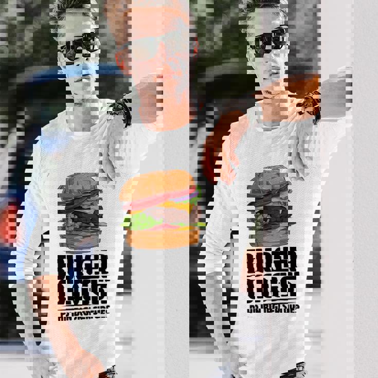 ハンバーガー研究 ハンバーガー 長袖tシャツ 長袖Tシャツ 彼への贈り物