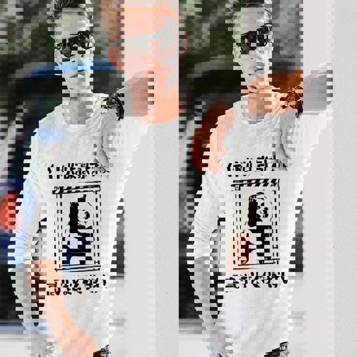 ハードルは高ければ高いほどくぐりやすい ネタ ことわざ 慣用句 ジョーク ギャグ ダジャレ ツッコミ パンダ おもしろ 長袖Tシャツ 彼への贈り物