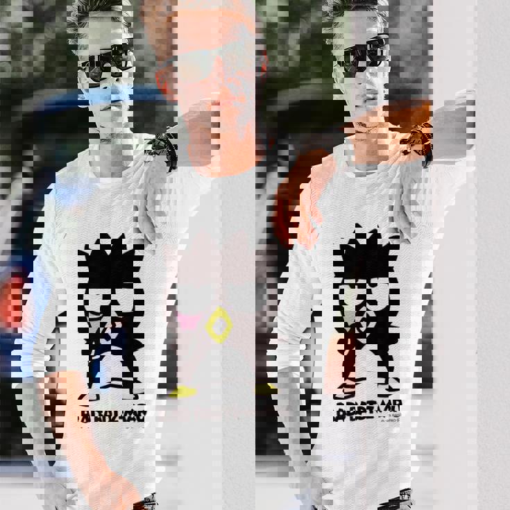 バッドばつ丸 あっかんべー ダークカラー 長袖Tシャツ 彼への贈り物