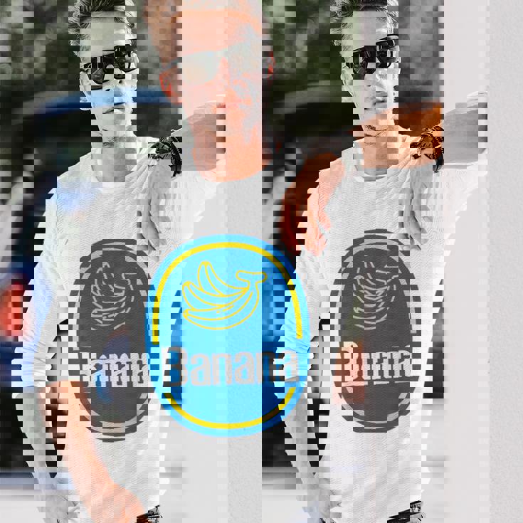 バナナ ステッカー フルーツ レイジー ハロウィン コスチューム 長袖Tシャツ 彼への贈り物