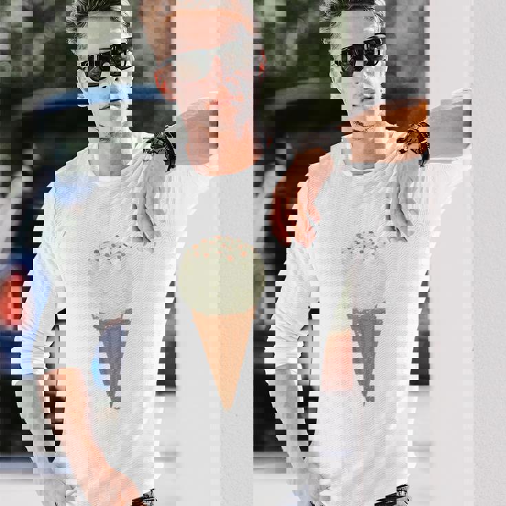 バニラアイスクリーム 長袖Tシャツ 彼への贈り物