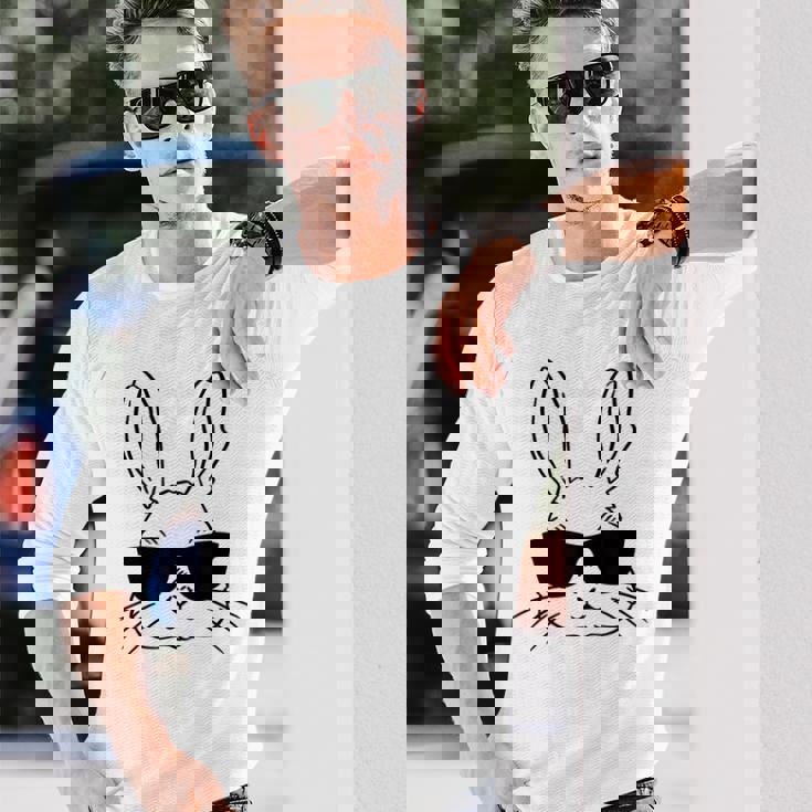 バニーフェイス サングラス イースターデー 男の子 幼児 キッズ 長袖Tシャツ 彼への贈り物