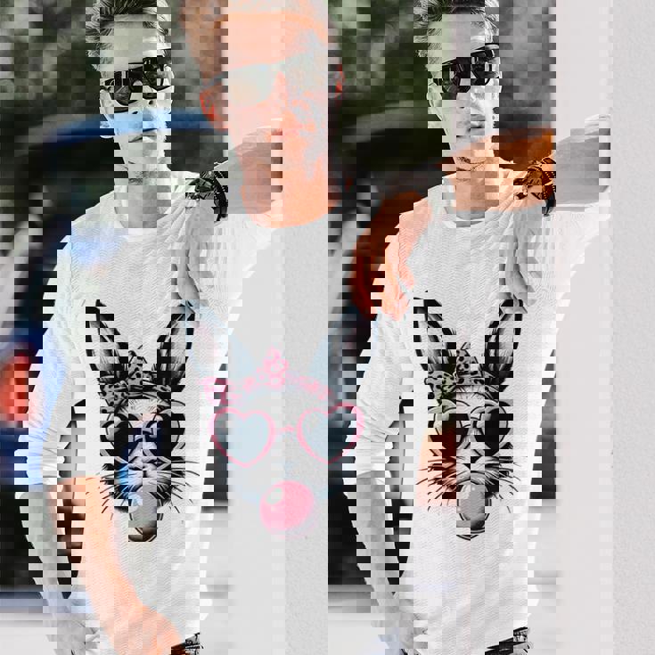 バニーフェイス サングラス付き イースターデー 男の子 男性 子供 長袖Tシャツ 彼への贈り物