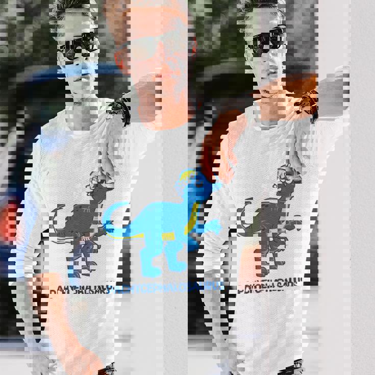 パキケファロサウルス 恐竜 キュート ジュラシック 恐竜 長袖Tシャツ 彼への贈り物