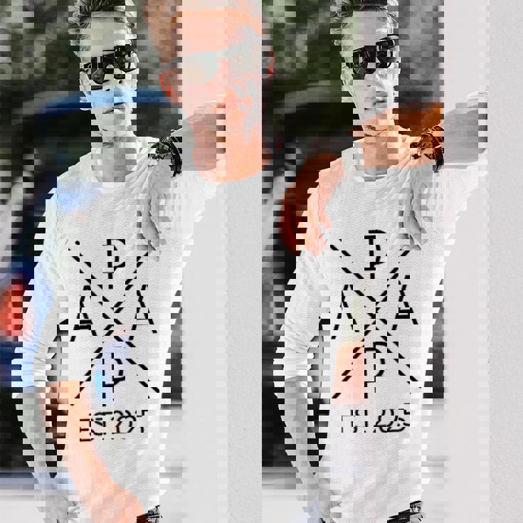 パパ 2025 ファーザー・トゥ・ビー2025 プラウド・パパ 2025 長袖Tシャツ 彼への贈り物