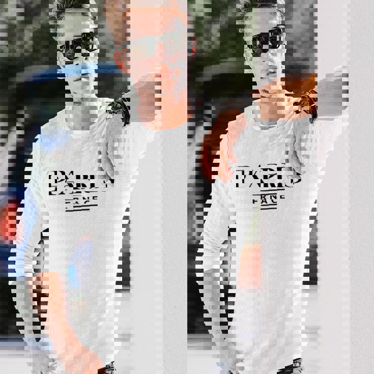 パリ フランス フランス クラシック メンズ レディース ギフト 長袖Tシャツ 彼への贈り物