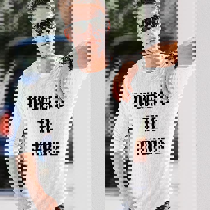 パワー・トゥ・ザ・ピープル 長袖Tシャツ 彼への贈り物