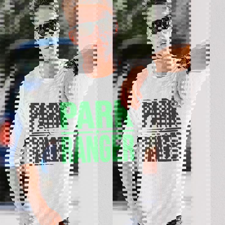 パークレンジャーパークランドワイルドライフフォレスト法執行機関 長袖Tシャツ 彼への贈り物