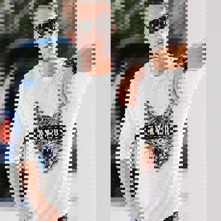 ヒップホップ Y2k Hip Hop Cat ヴィンテージ レトロ エッジの効いたバックプリント ストリートウェア 猫 長袖Tシャツ 彼への贈り物