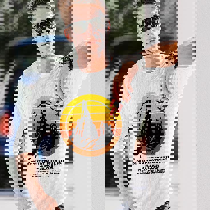 ビッグサンダーマウンテン鉄道、ワイルドトレインライド、西 長袖Tシャツ 彼への贈り物